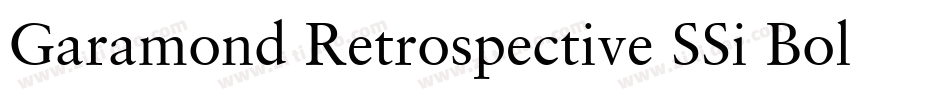 Garamond Retrospective SSi Bold字体转换
